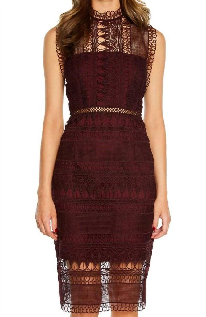 chinese dress ladies Bardot Remy Lace Mini Dress in Blue  TrenLend