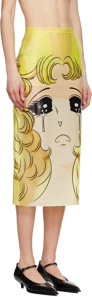 pushBUTTON Yellow Crying Girl H-Line Midi Skirt 2