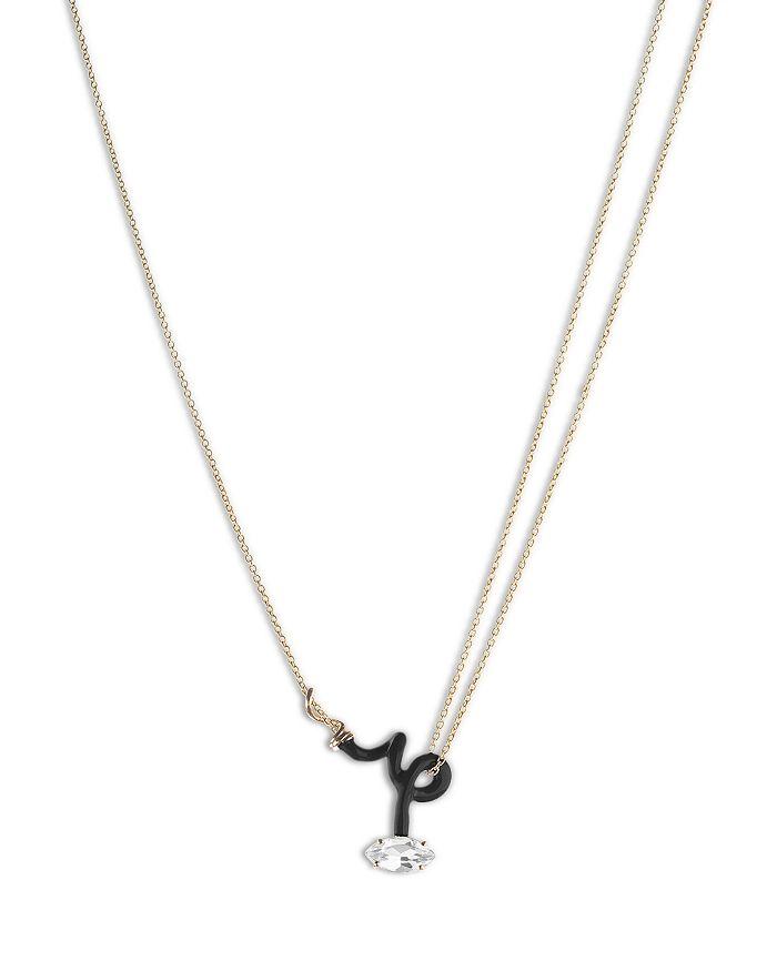 Bea Bongiasca 9K Yellow Gold & Sterling Silver You're So Vine Rock Crystal Black Pendant Necklace, 15"-15.75"