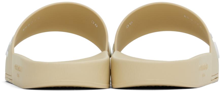 Givenchy Beige Rubber Slides