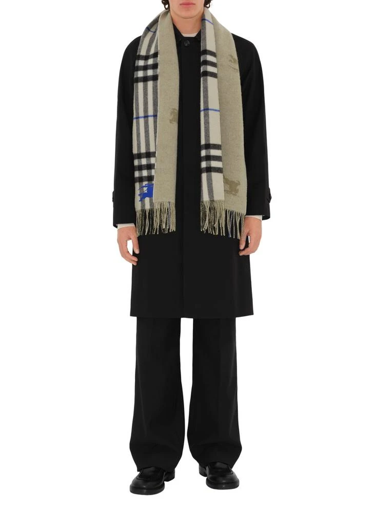 Burberry Reversible ekd check cashmere scarf 4