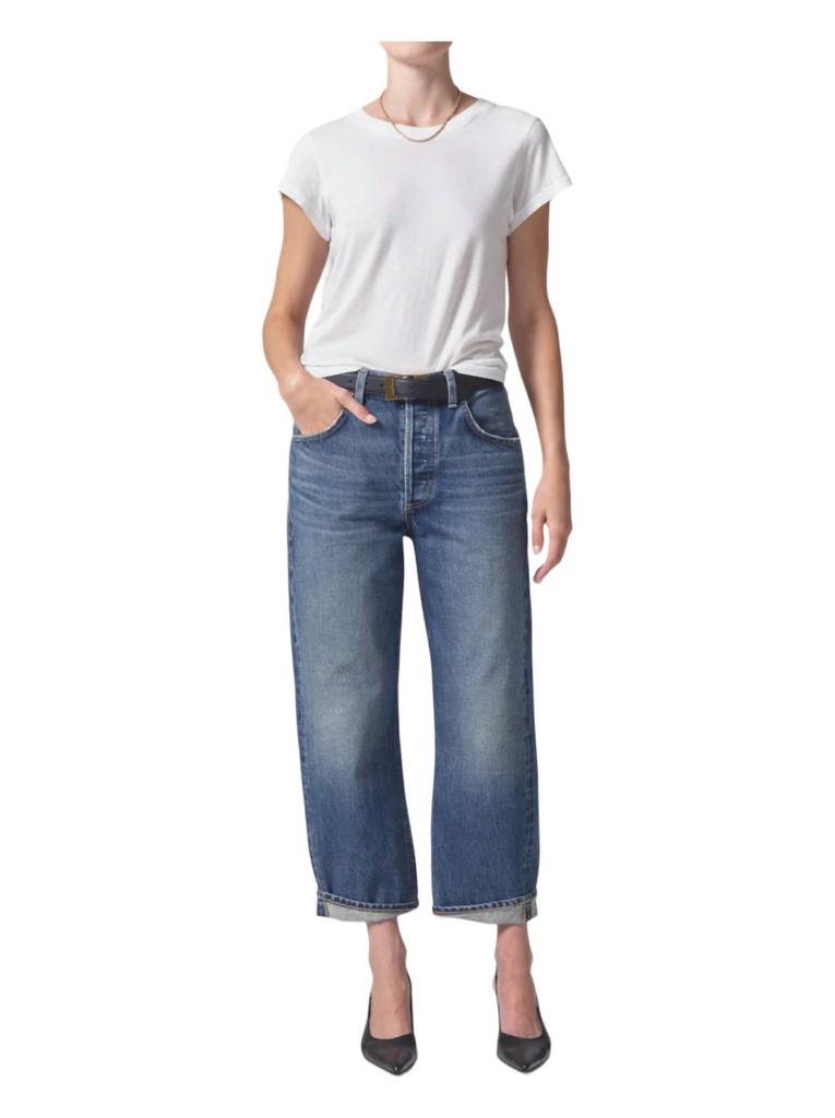Citizens Of Humanity Dahlia Bow Leg Baby Roll Jeans In Brielle