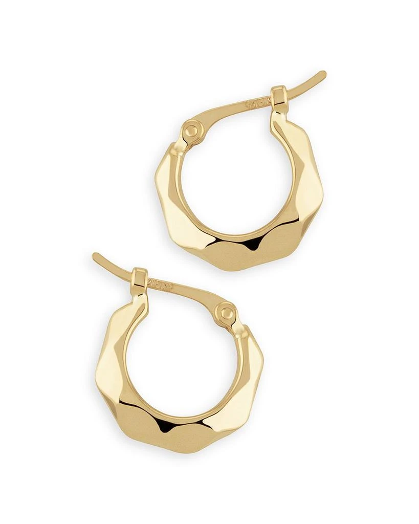 Bloomingdale's Fine Collection Multi Edge Polished Hoop Earrings in 14K Yellow Gold - Exclusive 1