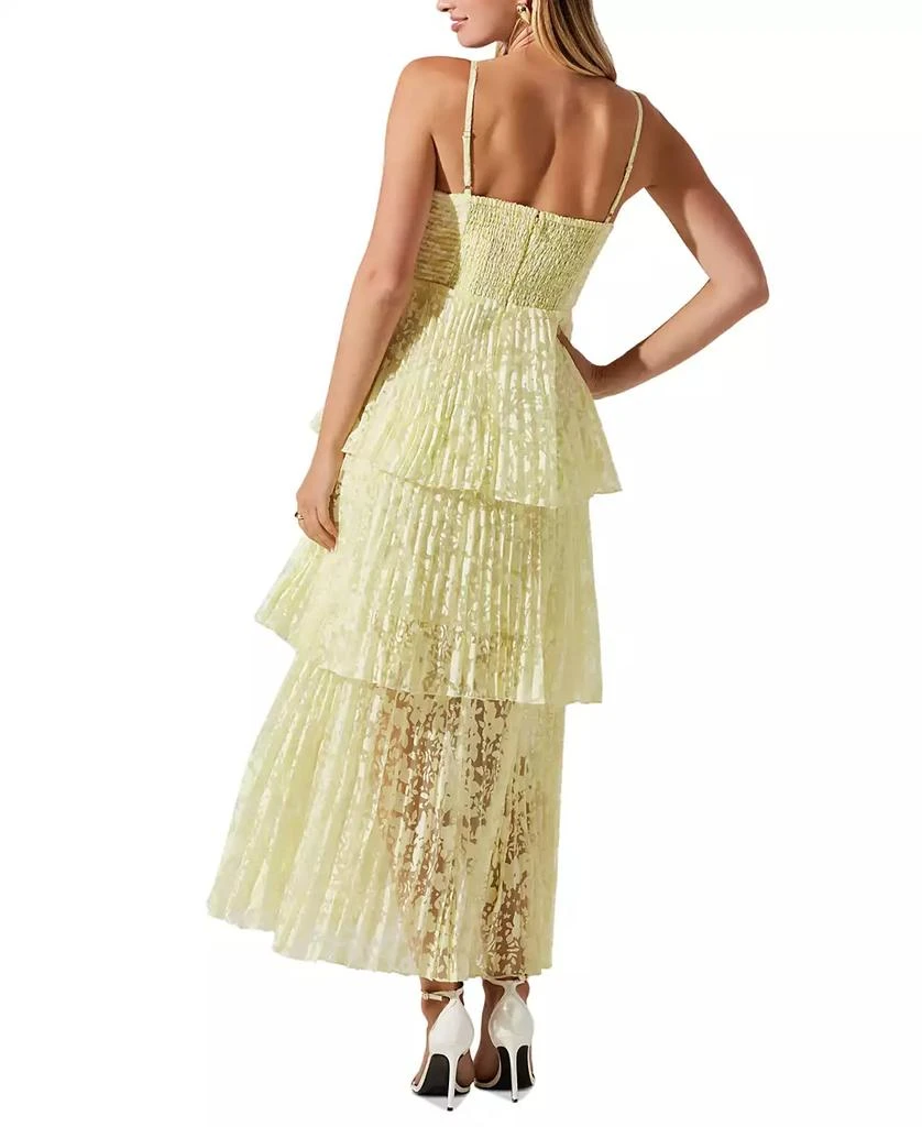 Women's Emmi Printed Pleated Tiered Sleeveless Maxi Dress  On Sale Now  with Up to 71% Off | Discover Exclusive Deals & Savings at BeyondStyle   Authentic ASTR women's clothing, shoes &