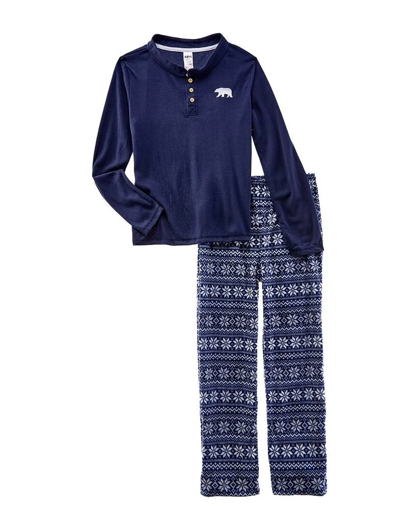 Only Boys 3pc Cozy Toe-zy Henley Pajama Set