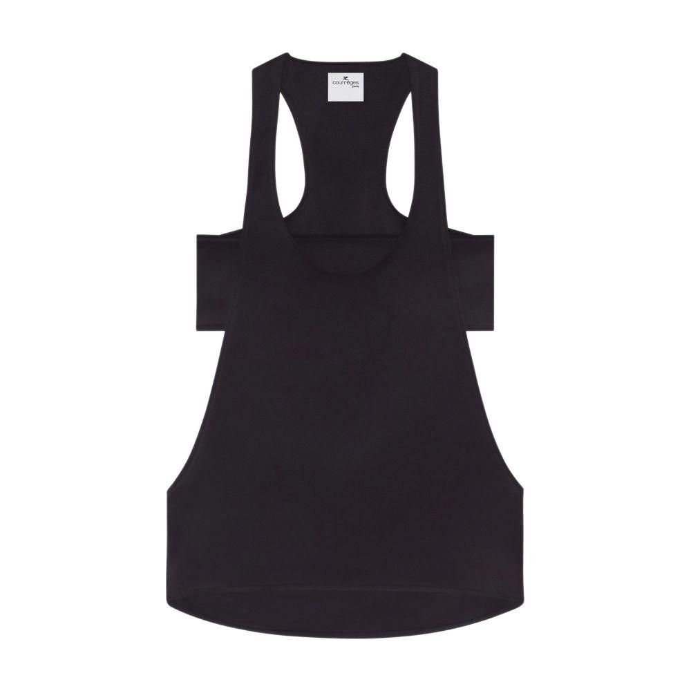 トップス Courreges SATIN SQUARE TOP M トップス Courreges SATIN SQUARE TOP M Courreges Square-Neck