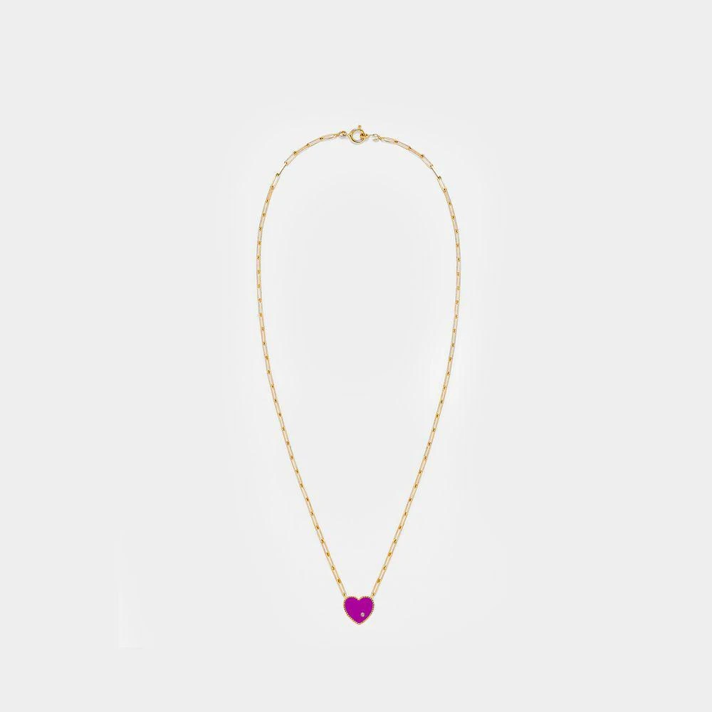 Yvonne Leon Yvonne Leon Small Solitary Heart Necklace 1