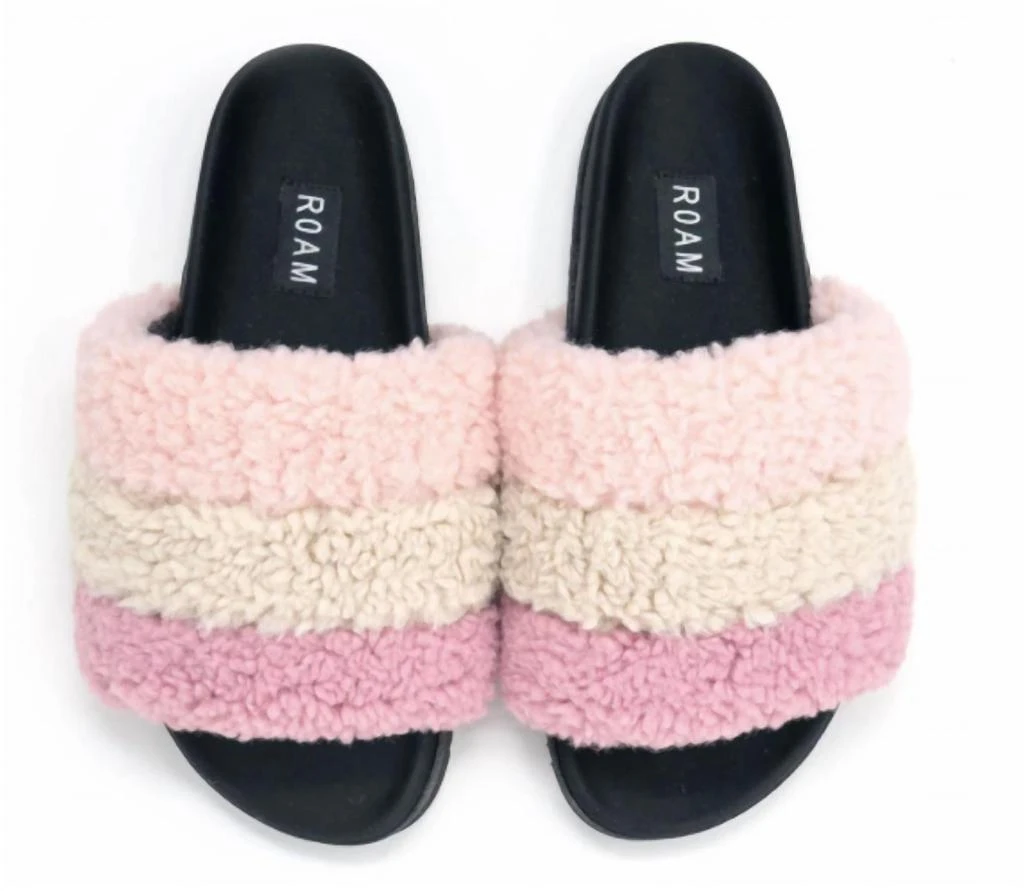 ROAM Fuzzy Puffy Slide In Pink Dream 1
