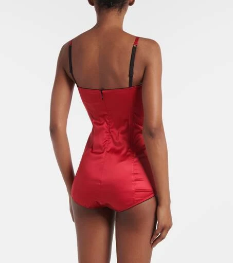 Dolce
Gabbana Silk-blend satin bodysuit 3