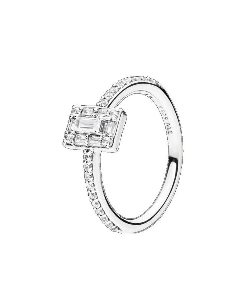 PANDORA Pandora Silver CZ Sparkling Square Halo Ring 1