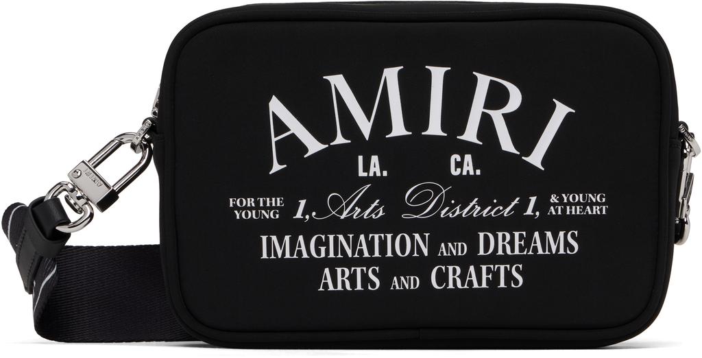 AMIRI Black Bandana Embroidered Camera Case Bag - Crossbody