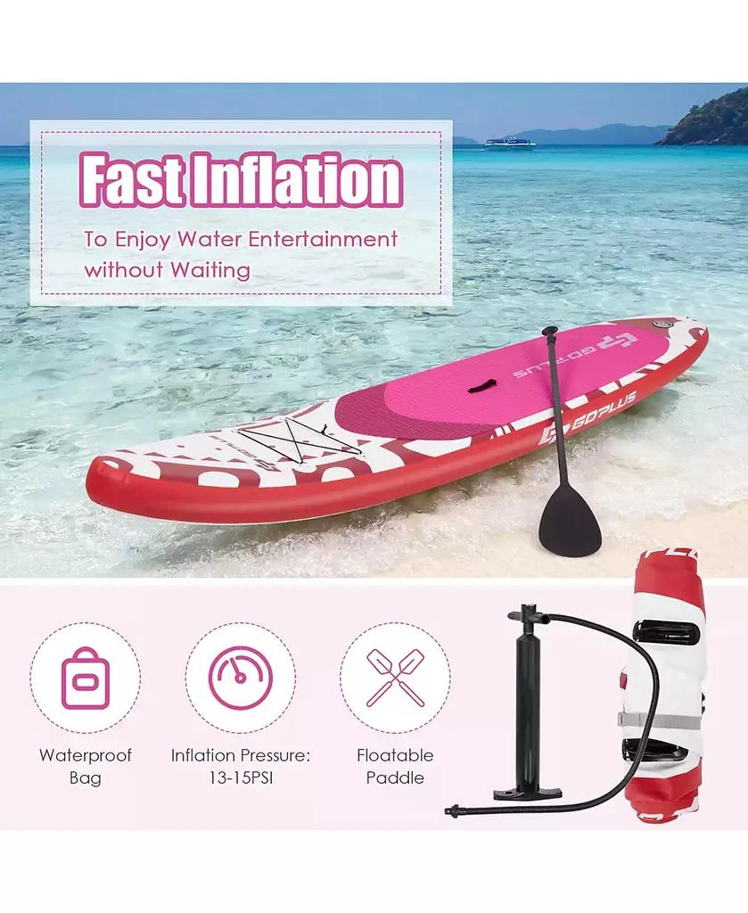 Costway 10.5  Inflatable Stand Up Paddle Board SUP Surfboard 5
