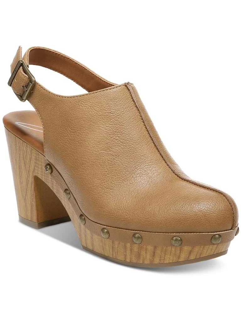 ZODIAC Chessa-Clog Womens Leather Ankle Strap Clogs 8