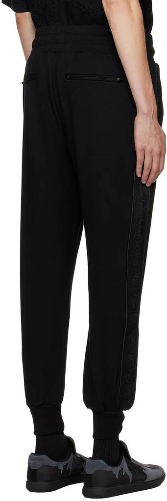 Youths in Balaclava Black Embroidered Sweatpants 3