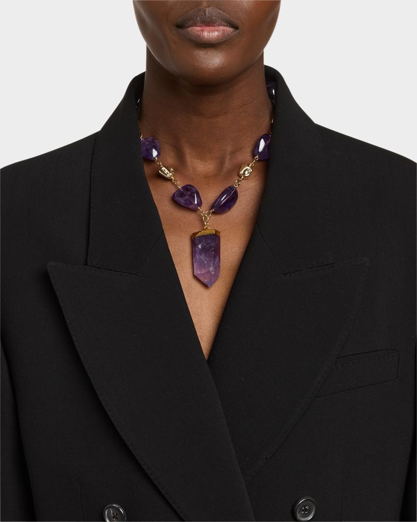 Devon Leigh Amethyst Nugget and Pendant Necklace