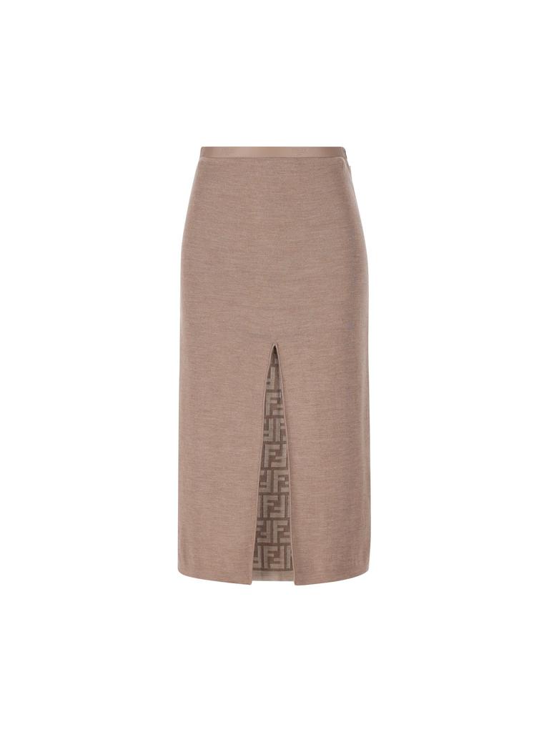 Fendi Slit Detailed Ribbed Skirt – On Sale Now with Up to 52