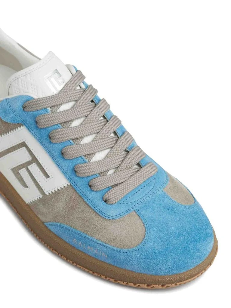 Balmain Balmain Suede Sneakers In Blue And Grey 4
