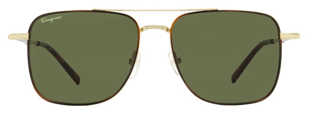 Salvatore Ferragamo Ferragamo Men's Square Sunglasses SF266S 723 Gold/Tortoise 56mm