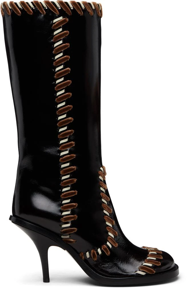 Dries Van Noten Brown Round-Toe Leather Boots 1