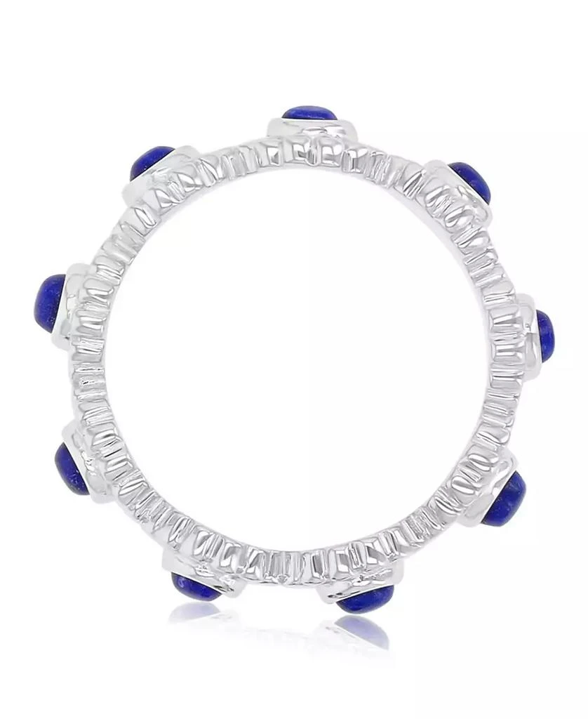 Macy
s Lapis (1.35 ct. t.w.) Flower Band Ring in Rhodium Over Sterling Silver 2
