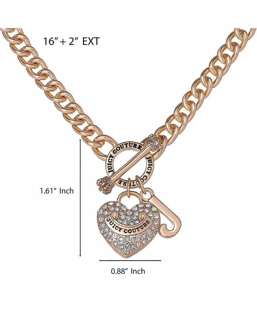 Juicy Couture Gold-Tone Heart and Logo Toggle Charm Necklace 7