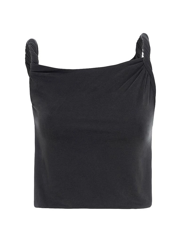 Good American Sandwashed Jersey Twist Asymmetric T-Shirt 1