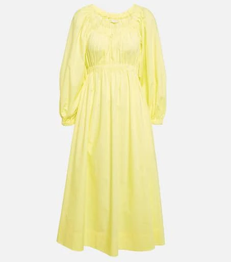 Ulla Johnson Helena gathered cotton midi dress 1