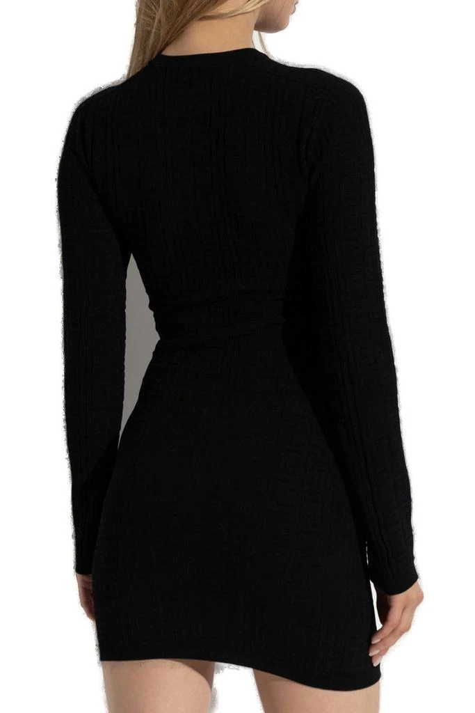 Balmain Balmain Monogram Knitted Mini Dress 3