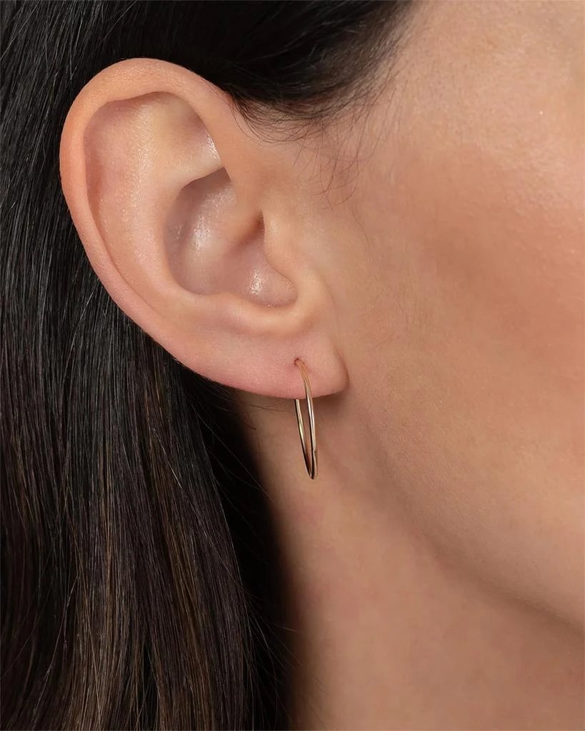 Zoe Lev 14K Gold Medium Thread Hoop Earrings 2