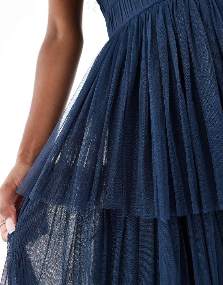 knee length dresses for ladies Navy Lace Beaded Prom Dresses, A-line Appliques Prom Dresses, Popular –  ClaireBridal main image 0