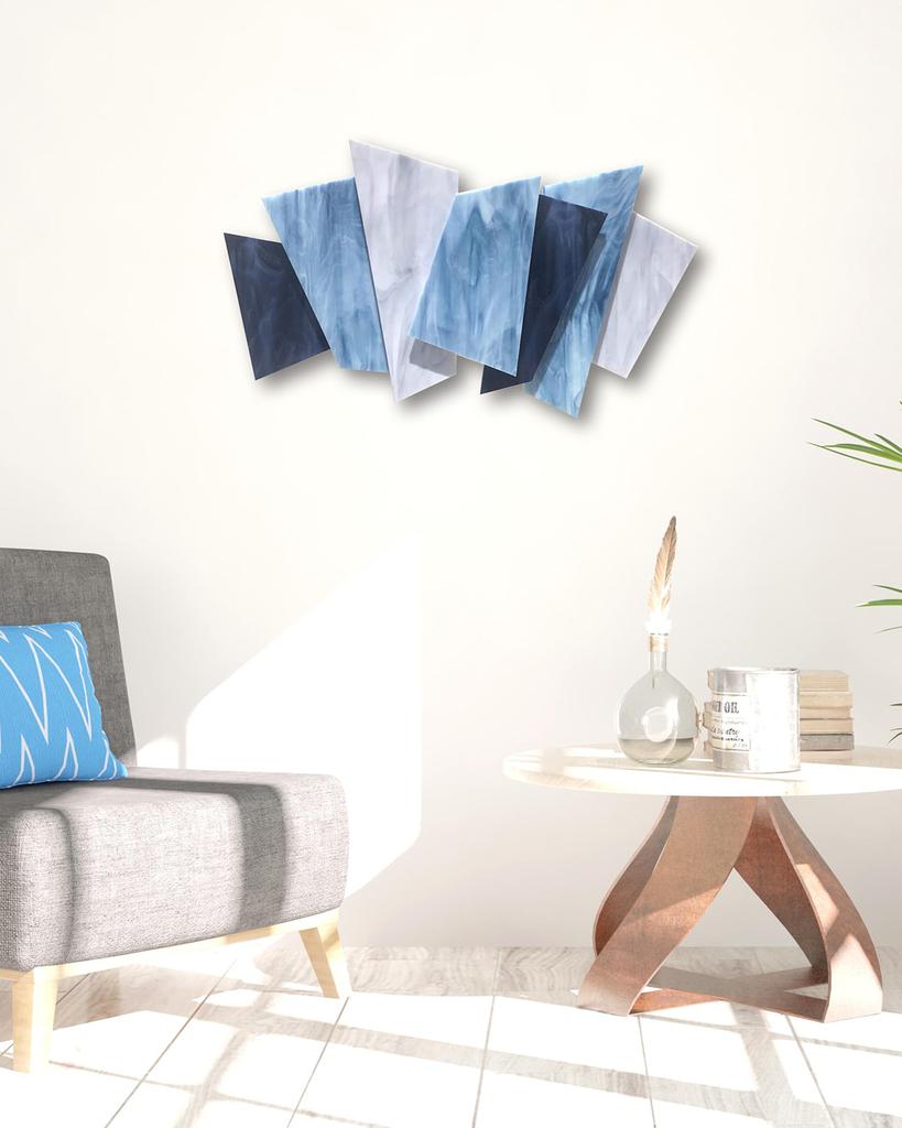 Karo Studios Glass and Metal Wall Sculpture