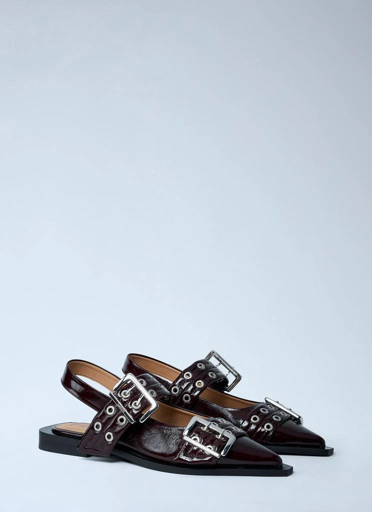 Ganni Buckle Ballerina Flats 2