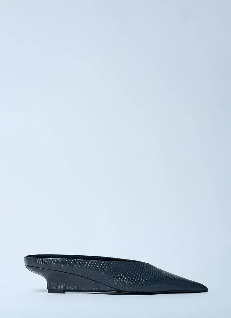 Totême Sharp Lizard-Embossed Wedge Mules from LN-CC