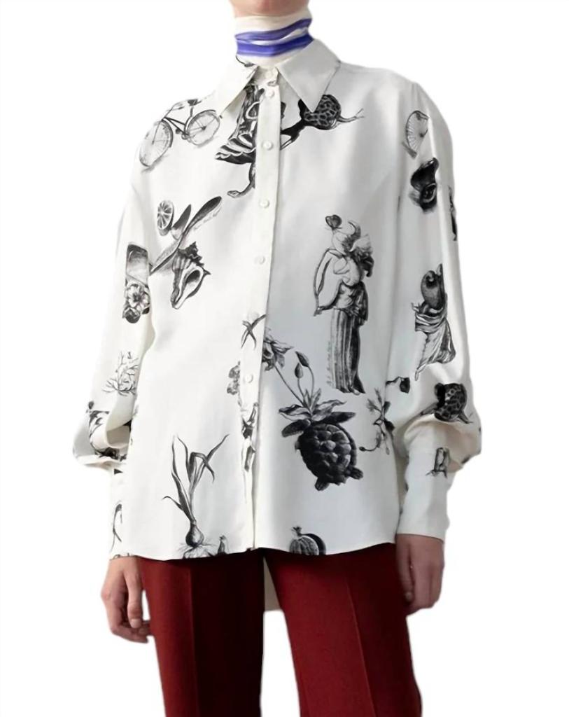 MAISON RABIH KAYROUZ Encyclopedia Print Blouse