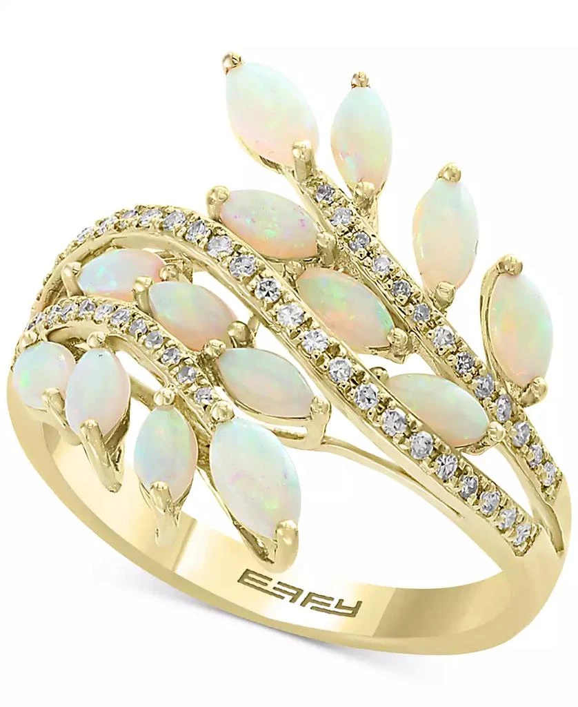 Effy EFFY® Opal (1-1/3 ct. t.w.) & Diamond (1/5 ct. t.w.) Ring in 14k Gold 1