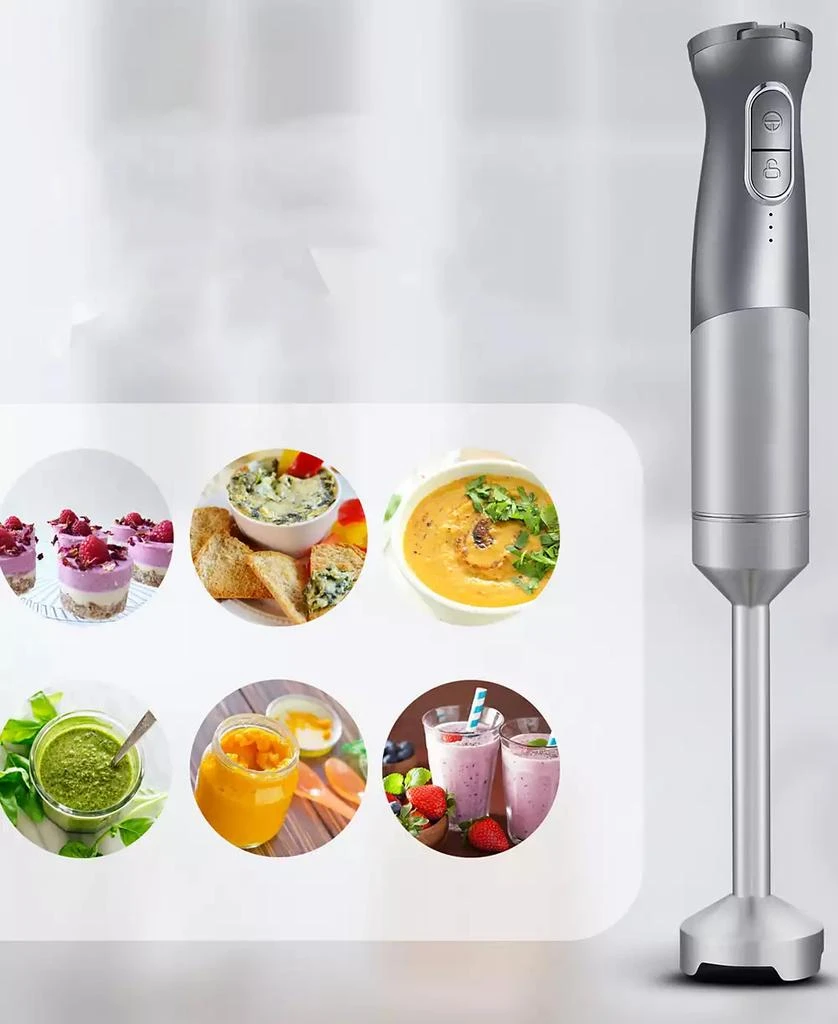 Elite Cuisine 200 Watts Cordless Rechargeable Hand Blender EHB1005 4
