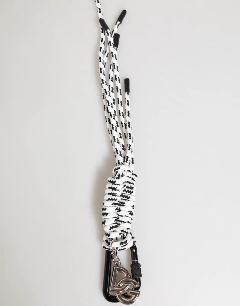 Dolce 
Gabbana Polyester Tape String DG Logo Keychain Men
s Keyring