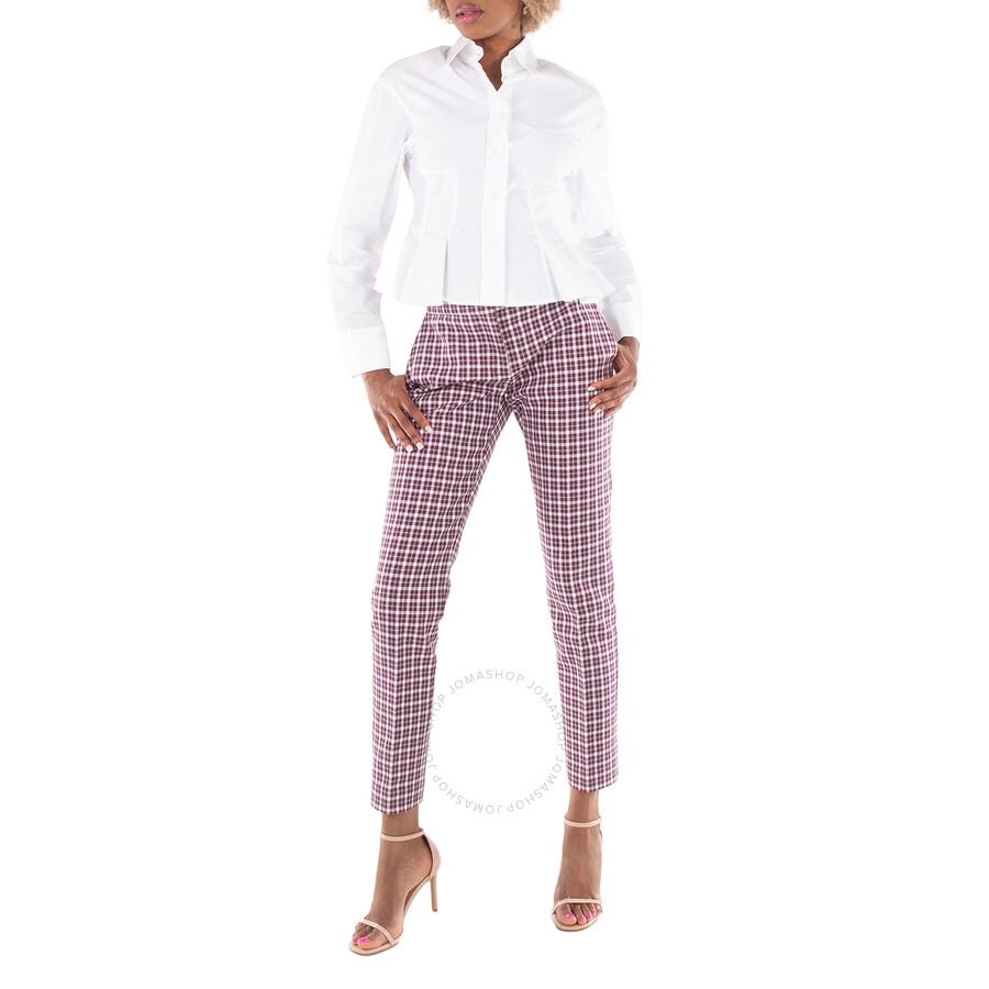 Burberry Hanover Straight-fit Check Cotton Tailored Trousers
