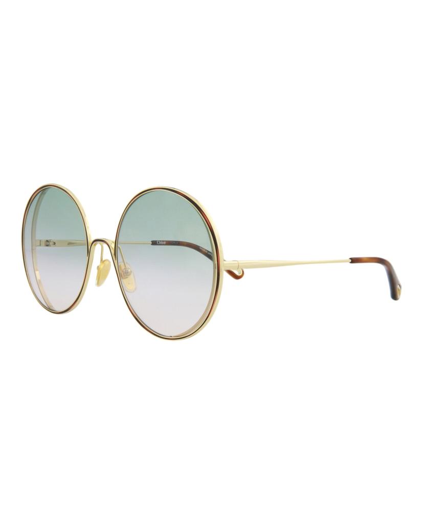 Chloé Round-Frame Metal Sunglasses
