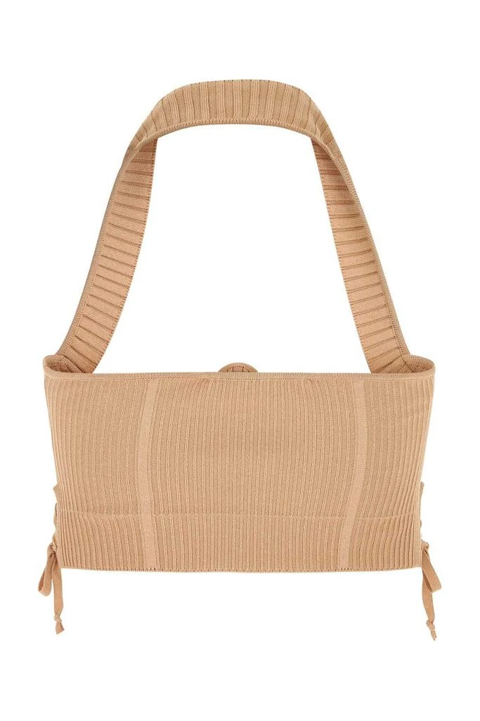 ANDREA ADAMO Andrea Adamo Halterneck Ribbed-Knit Corset Top 2