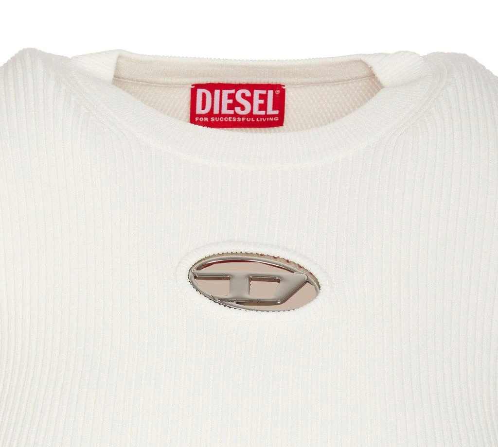 Diesel Diesel M Valary Logo Plaque Cropped Ribbed Top 4