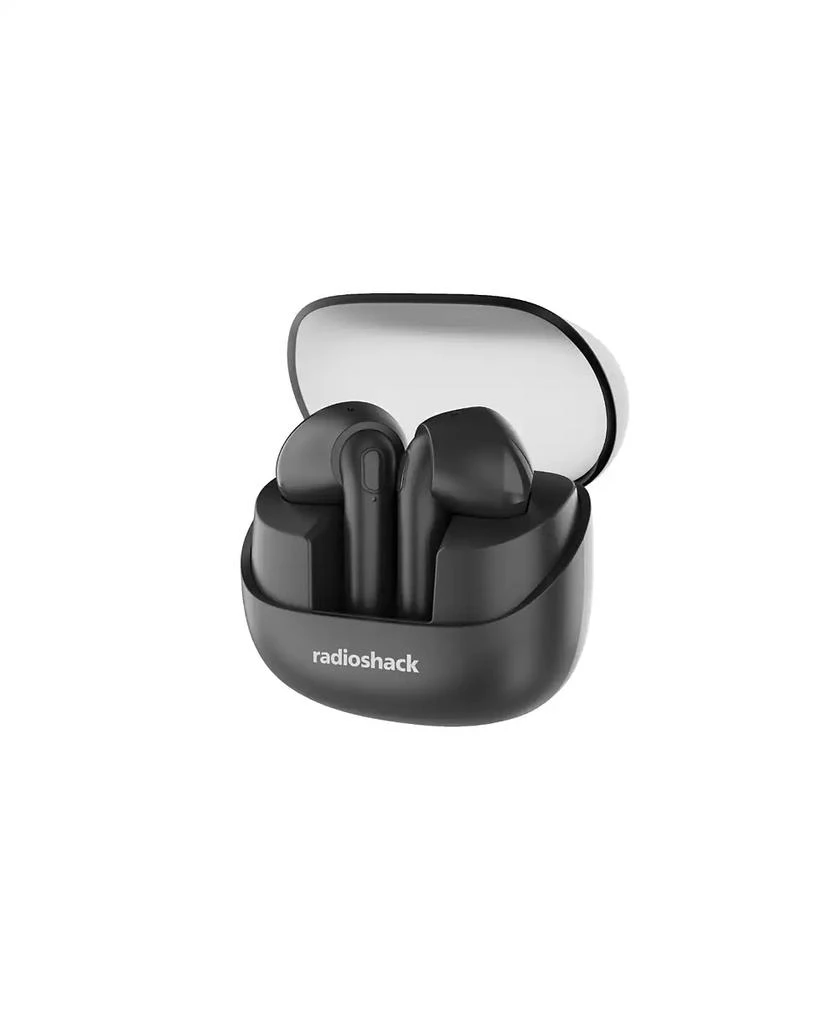 RadioShack Live Sound Wireless Bluetooth Earbuds with Noise Cancellation, IPX5 Waterproof, Black 3304399