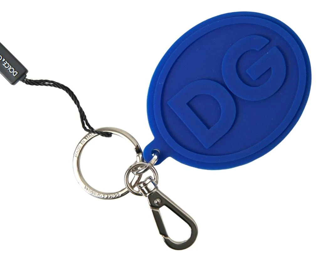 Dolce 
Gabbana Rubber DG Logo Brass Metal Keyring Women
s Keychain 2