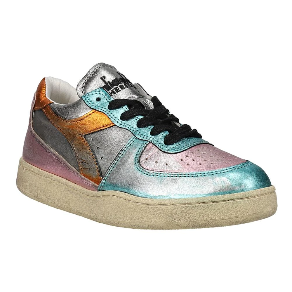 Shop Mi Basket Low Metallic Used Lace Up Sneakers on Sale at