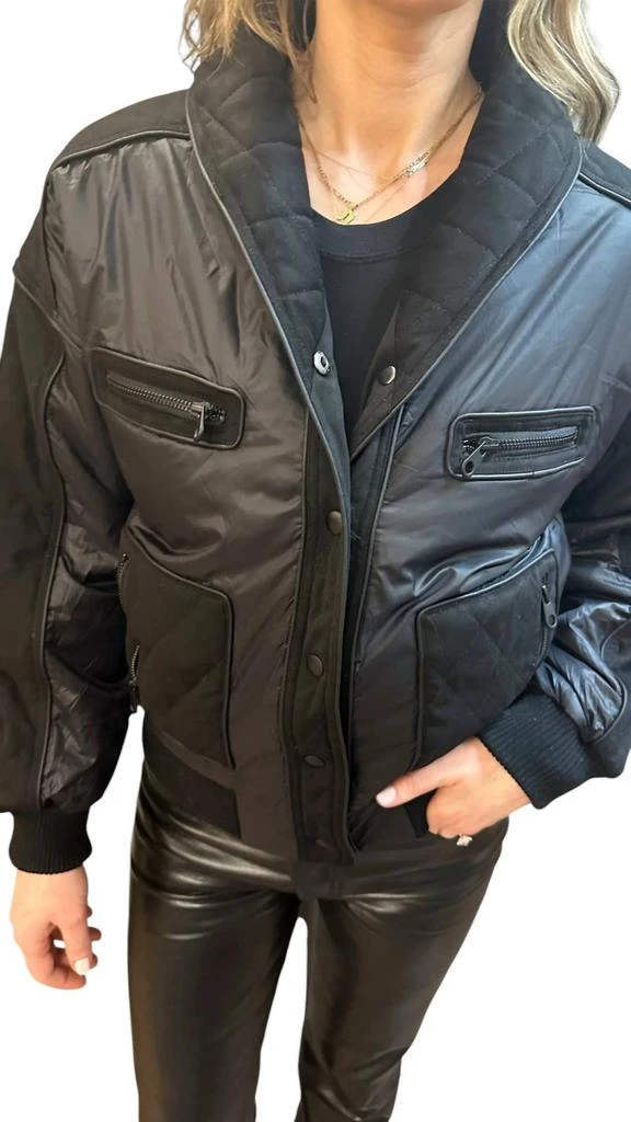 Central Park West Central Park West - Aubrey Mixed Media Puffer Jacket 1