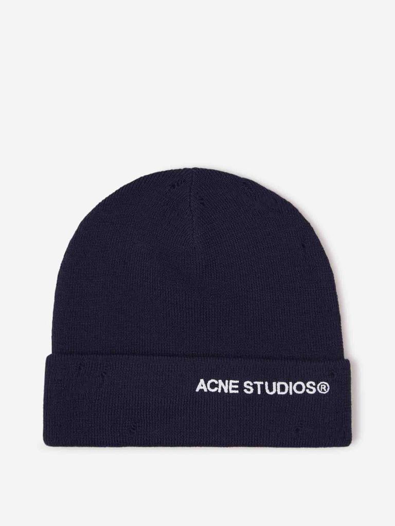 Acne Studios Acne Studios Distressed Logo Beanie - Hats