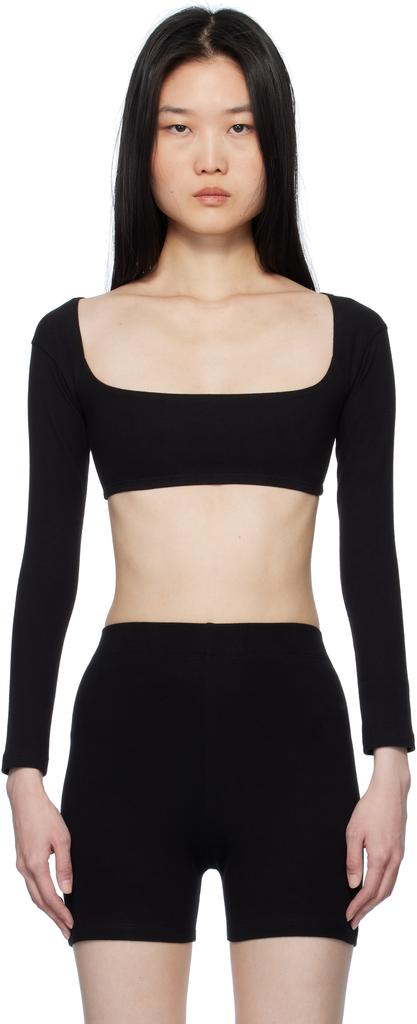 Gil Rodriguez Black 'El Tigre Chiquito' Crop T-shirt