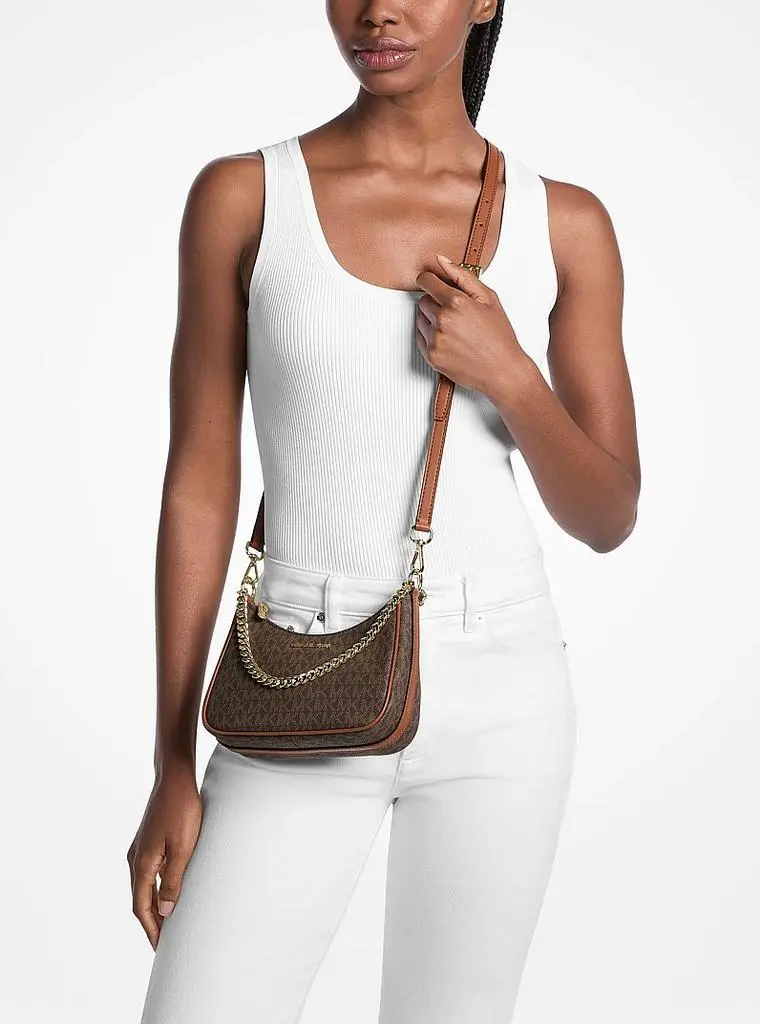 Michael Kors Jet Set Signature Logo Convertible Crossbody Bag 3