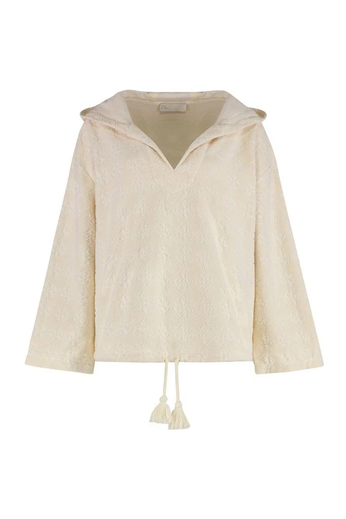 Tory Burch Tory Burch Terry Hooded Sweatshirt 1