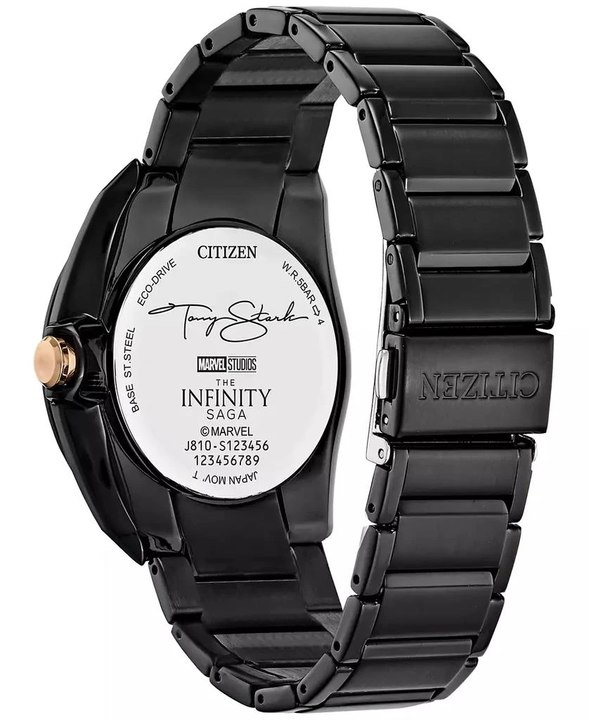 Citizen Men's Marvel Classic Avengers Tony Stark Black-Tone Stainless Steel Bracelet Watch 43mm 3